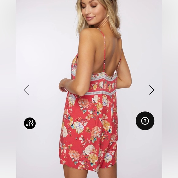 O’Neil Liame Tank Romper Red floral - Picture 8 of 15